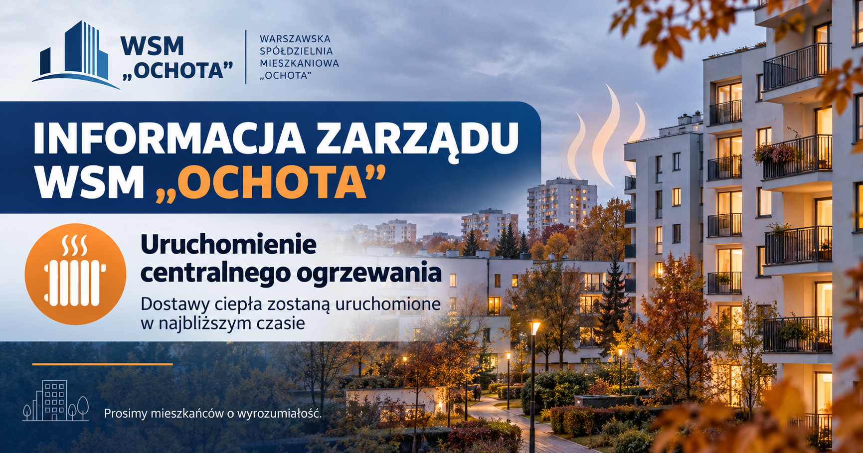 Informacja  dotycząca włączenia centralnego ogrzewania